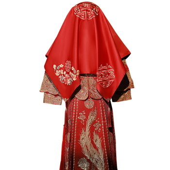 Izšivani satenski headdress za vjenčanje, retro ženski stil, Suzhou, ljeto 2023
