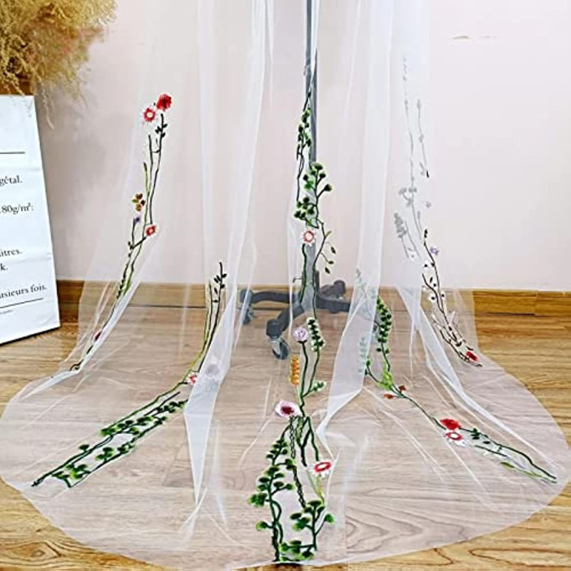 Ženski dodatak za kosu s cvjetnim vezom i appliqué, mrežasti materijal, minimalistički stil, mali crkveni stil, mogućnost prilagodbe