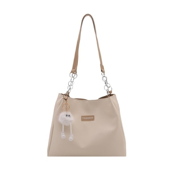 Τσάντα ώμου PU δέρμα — αστικός μινιμαλισμός, φερμουάρ, οριζόντιο τετράγωνο σχήμα (Άνοιξη 2025)