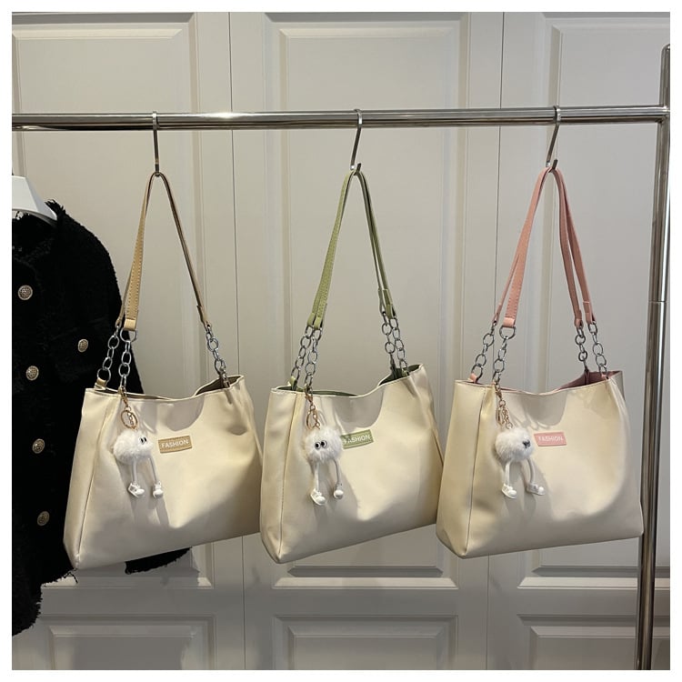 Τσάντα ώμου PU δέρμα — αστικός μινιμαλισμός, φερμουάρ, οριζόντιο τετράγωνο σχήμα (Άνοιξη 2025)