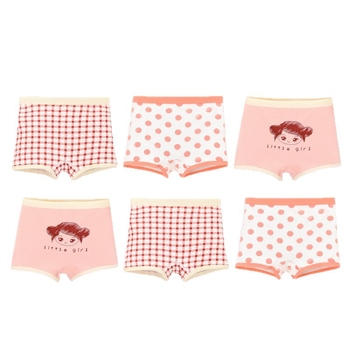 Dječje pamukaste gaćice za djevojčice, Kategorija A, Srednja visina struka, Djeca 3–8 godina