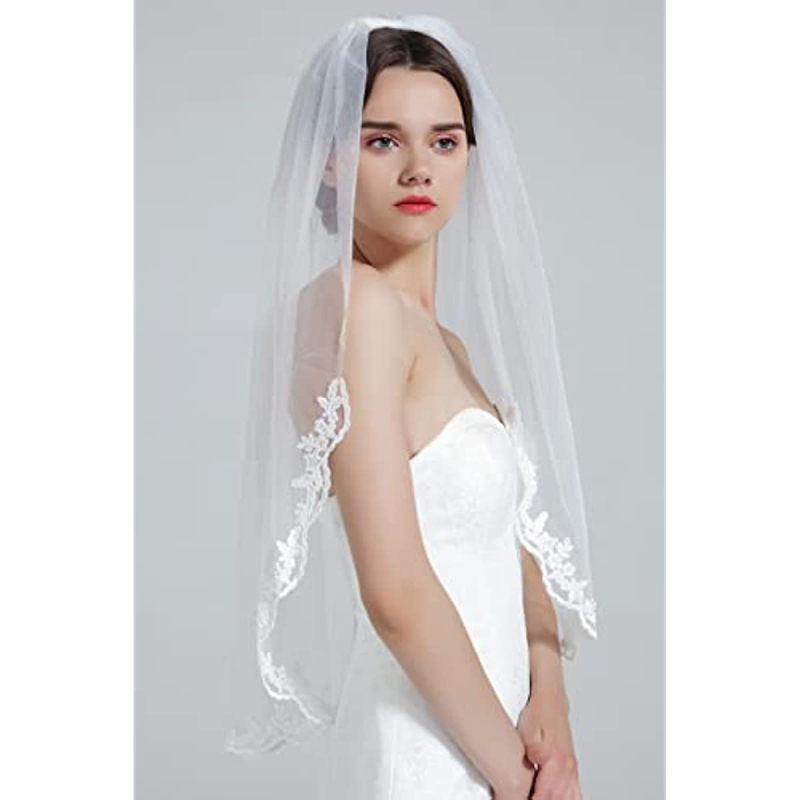 Tiara za kosu od mrežaste tkanine s motivom cvijeća, retro stil za mladenke, duljina do lakta