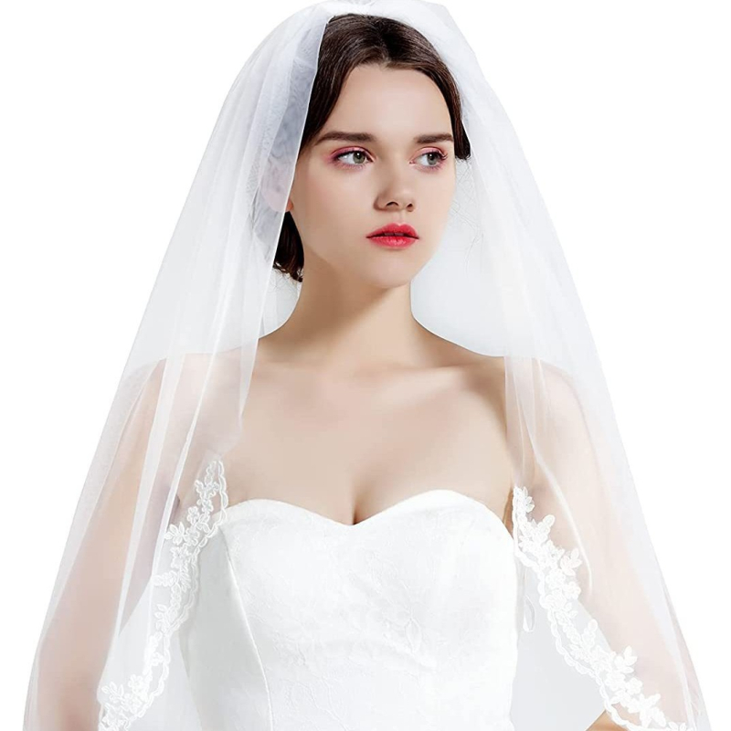 Tiara za kosu od mrežaste tkanine s motivom cvijeća, retro stil za mladenke, duljina do lakta
