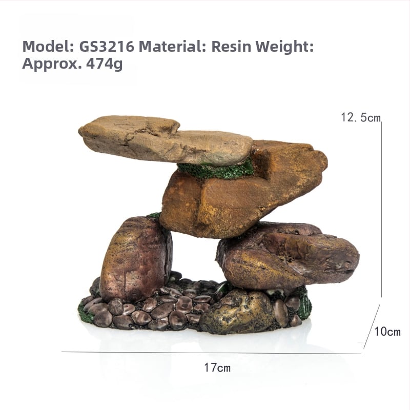 Σετ διακόσμησης ενυδρείου από ρητίνη για τοπίο ποταμού, 36 τεμάχια, μάρκα Jialmei