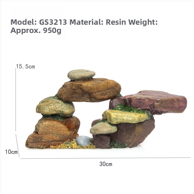 Σετ διακόσμησης ενυδρείου από ρητίνη για τοπίο ποταμού, 36 τεμάχια, μάρκα Jialmei