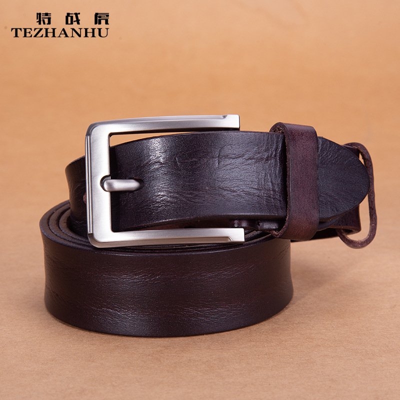 Muški kaiš od kože prvog sloja goveda, kopča od legure, zatvaranje iglom, brend Special War Tiger