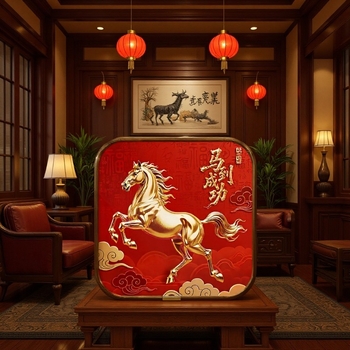 Διακοσμητική ζωγραφική / Τοίχος τέχνης – Μονό πάνελ, με πλαίσιο, PP χαρτί καμβά, Σύγχρονο Κινεζικό Στυλ.