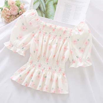 Ženska bluza od šifona u francuskom stilu, 90–95% šifona, Feifei rukavi, izuzetno duga rukav, pulover top, gradski stil