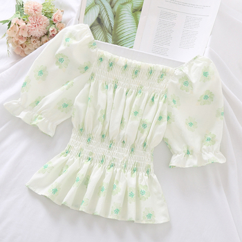 Ženska bluza od šifona u francuskom stilu, 90–95% šifona, Feifei rukavi, izuzetno duga rukav, pulover top, gradski stil