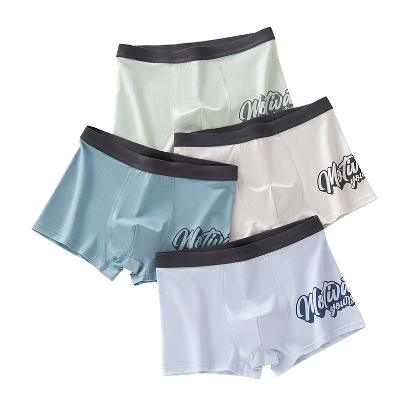 Huanghua muške gaće za dječake, 4-komadni set, 95% combed pamuk, za učenike srednje škole