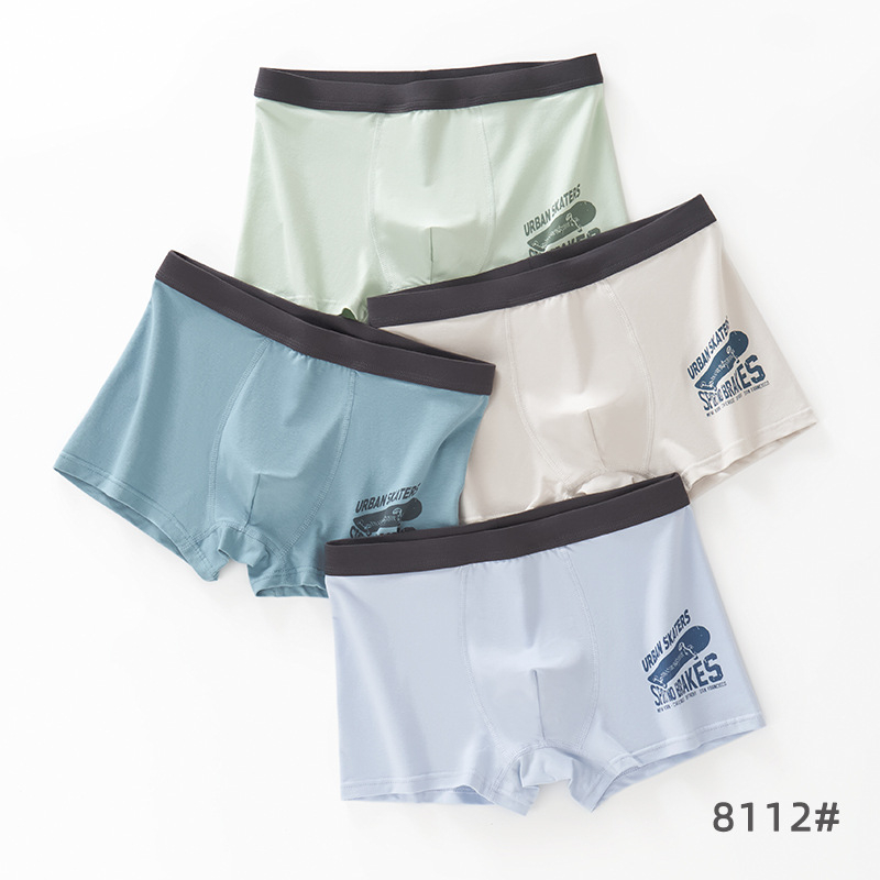 Huanghua muške gaće za dječake, 4-komadni set, 95% combed pamuk, za učenike srednje škole