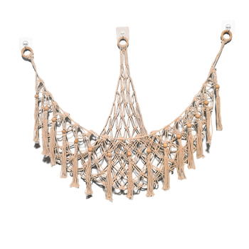 Ručno tkan tapiserija-hamak za zid od pamuka, nordijski stil, ovalni oblik, uzorak lišća