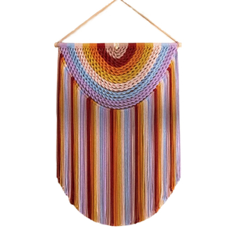 Бохемски гоблен, ръчно тъкан, дантелени пискюли, памук, подходящ за дневна и спалня