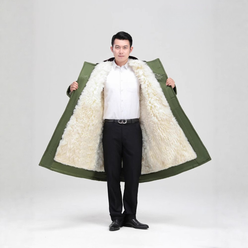 Muški kožni kaput od ovčje kože s integriranom krznom, kratka duljina, zatvarač na prednjoj strani, korejski stil, proljeće 2025