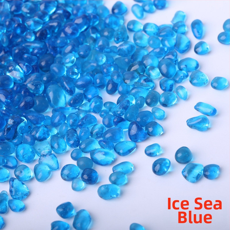 Pietre de peisaj pentru acvariu – nisip pentru fund cu bază din sticlă, pachet 25 kg, 250 g/buc, brand Huaying