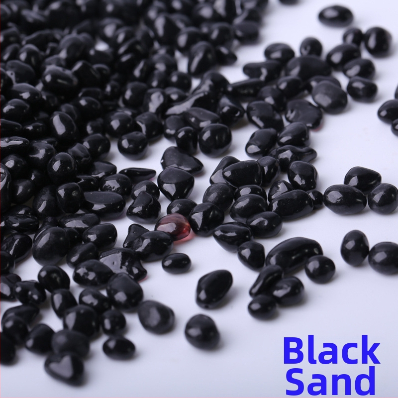 Pietre de peisaj pentru acvariu – nisip pentru fund cu bază din sticlă, pachet 25 kg, 250 g/buc, brand Huaying