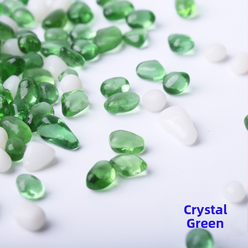 Pietre de peisaj pentru acvariu – nisip pentru fund cu bază din sticlă, pachet 25 kg, 250 g/buc, brand Huaying