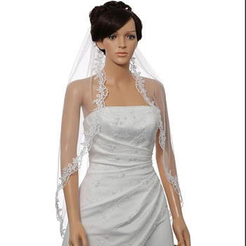 Nevjenski veo od čipke, jednovrstni, s ukosnicom za kosu