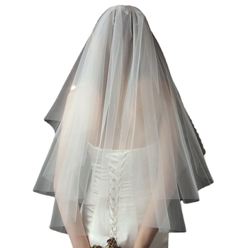 Vjenčani dodatak za kosu – metalni češalj sa veo, Waltz stil, težina 50 g, individualno pakirano