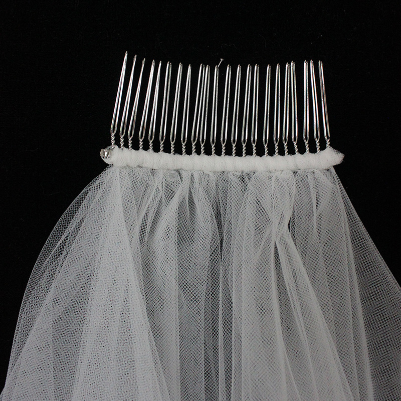 Vjenčani dodatak za kosu – metalni češalj sa veo, Waltz stil, težina 50 g, individualno pakirano