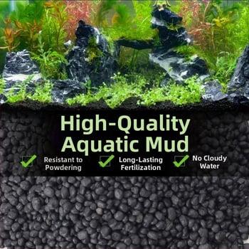Οικολογικό υπόστρωμα ενυδρείου για υδάτινα φυτά — λάσπη-άργιλος για aquascaping, καθαρισμός νερού, χωρίς πλύσιμο