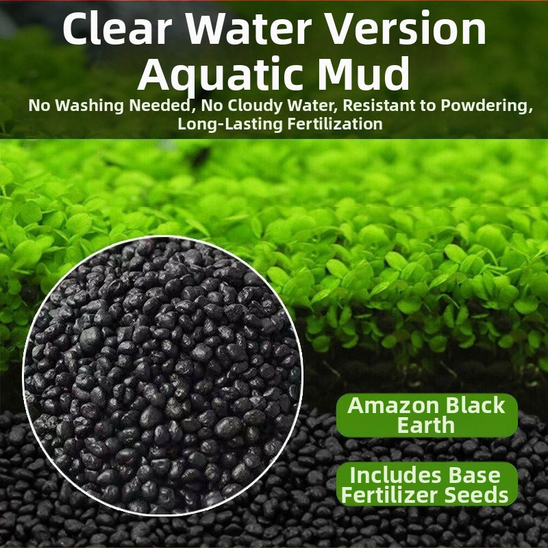 Οικολογικό υπόστρωμα ενυδρείου για υδάτινα φυτά — λάσπη-άργιλος για aquascaping, καθαρισμός νερού, χωρίς πλύσιμο
