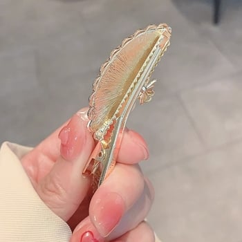 Štipaljka za kosu sa bočnim klipom, oblik fan forme, starinski stil, cinkova legura, dijamantni završetak