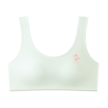 Vesta za djevojčice s fiksnim jastučićima za grudi, prozračna, štiti od izlaganja; viskozna tkanina; fiksni dvostruki naramenice; stil veste s dječjim crtićem