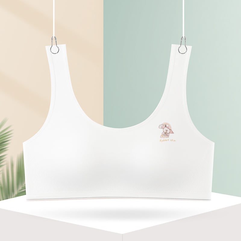 Vesta za djevojčice s fiksnim jastučićima za grudi, prozračna, štiti od izlaganja; viskozna tkanina; fiksni dvostruki naramenice; stil veste s dječjim crtićem