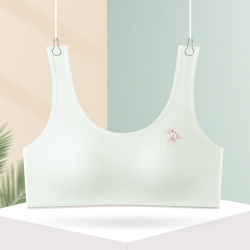 Vesta za djevojčice s fiksnim jastučićima za grudi, prozračna, štiti od izlaganja; viskozna tkanina; fiksni dvostruki naramenice; stil veste s dječjim crtićem