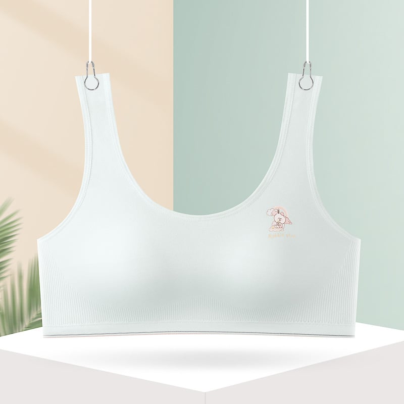 Vesta za djevojčice s fiksnim jastučićima za grudi, prozračna, štiti od izlaganja; viskozna tkanina; fiksni dvostruki naramenice; stil veste s dječjim crtićem