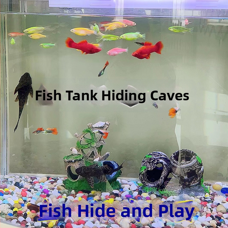 Delang διακοσμητικό ακουαριουμ από ρητίνη – σπήλαιο υδάτινου τοπίου για ψάρια και γαρίδες