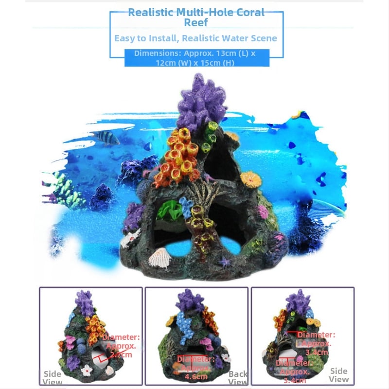 Delang διακοσμητικό ακουαριουμ από ρητίνη – σπήλαιο υδάτινου τοπίου για ψάρια και γαρίδες