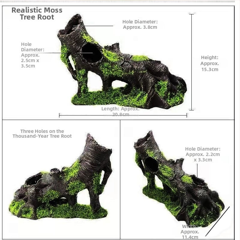 Delang διακοσμητικό ακουαριουμ από ρητίνη – σπήλαιο υδάτινου τοπίου για ψάρια και γαρίδες