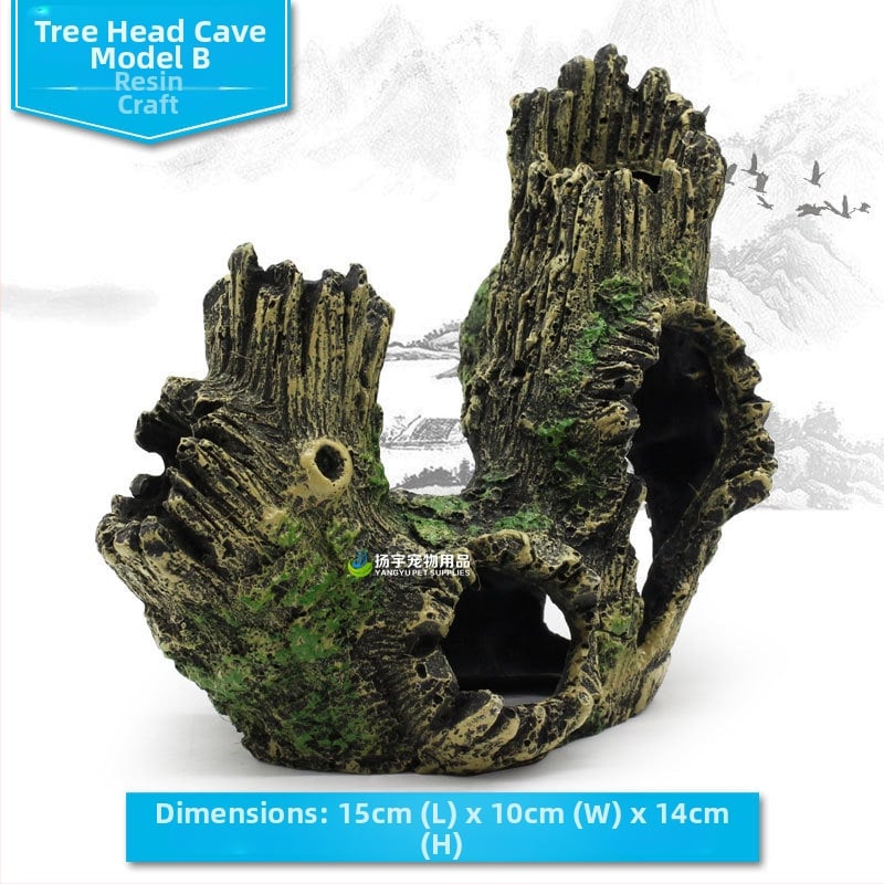 Delang διακοσμητικό ακουαριουμ από ρητίνη – σπήλαιο υδάτινου τοπίου για ψάρια και γαρίδες