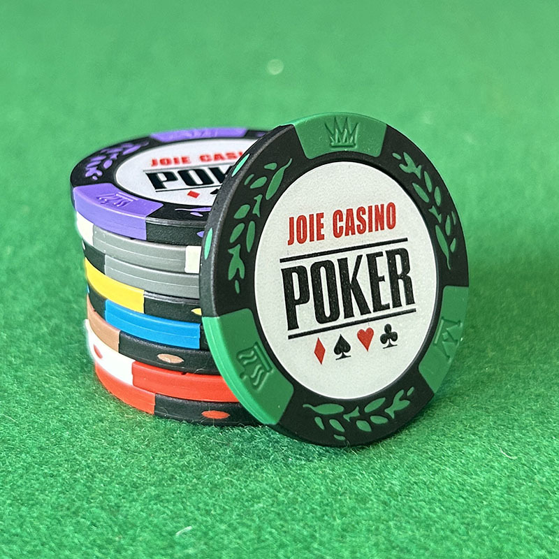 joiecasino Poker žetoni od gline, Texas Hold'em, motiv klas pšenice, 14 g