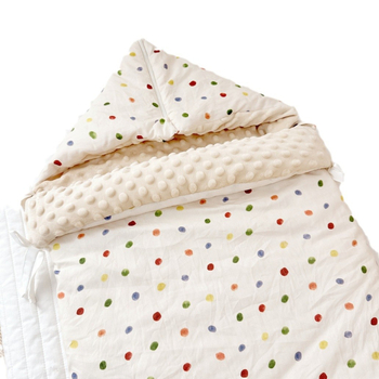 Υπνόσακος μωρού για άνοιξη-φθινόπωρο-χειμώνα, διπλής χρήσης με παχιά επένδυση, 100% βαμβάκι, βάρος 0.55–1.0 kg, Nordic στυλ, κατάλληλος για νεογέννητα, δυνατότητα προσαρμογής