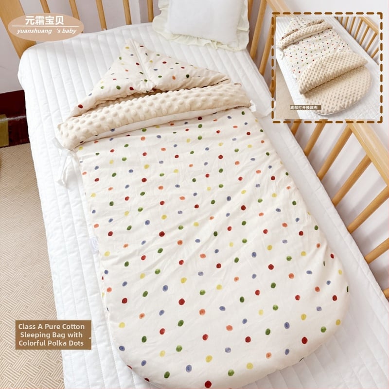 Υπνόσακος μωρού για άνοιξη-φθινόπωρο-χειμώνα, διπλής χρήσης με παχιά επένδυση, 100% βαμβάκι, βάρος 0.55–1.0 kg, Nordic στυλ, κατάλληλος για νεογέννητα, δυνατότητα προσαρμογής