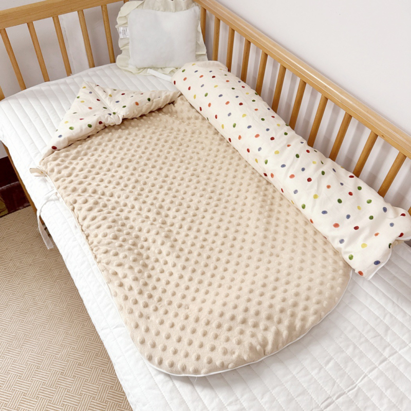 Υπνόσακος μωρού για άνοιξη-φθινόπωρο-χειμώνα, διπλής χρήσης με παχιά επένδυση, 100% βαμβάκι, βάρος 0.55–1.0 kg, Nordic στυλ, κατάλληλος για νεογέννητα, δυνατότητα προσαρμογής