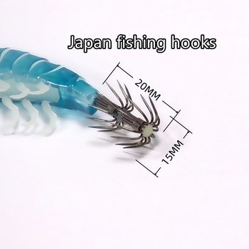 Риболовна кука: имитираща скарида с меки крака, балансирана примамка, неръждаема стомана, пакет 400, морски риболов с лодка