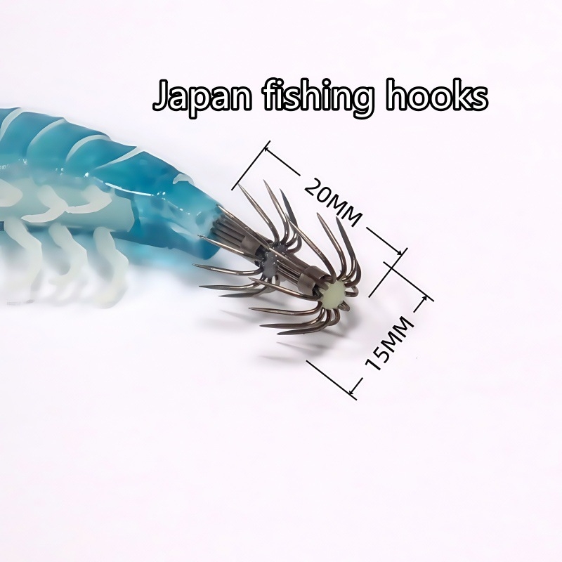 Риболовна кука: имитираща скарида с меки крака, балансирана примамка, неръждаема стомана, пакет 400, морски риболов с лодка