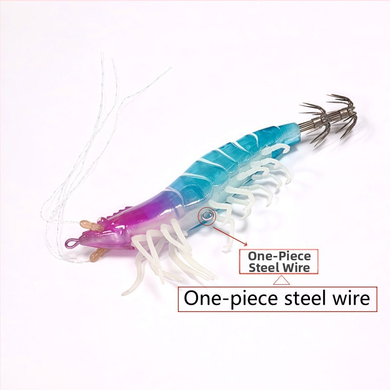 Риболовна кука: имитираща скарида с меки крака, балансирана примамка, неръждаема стомана, пакет 400, морски риболов с лодка