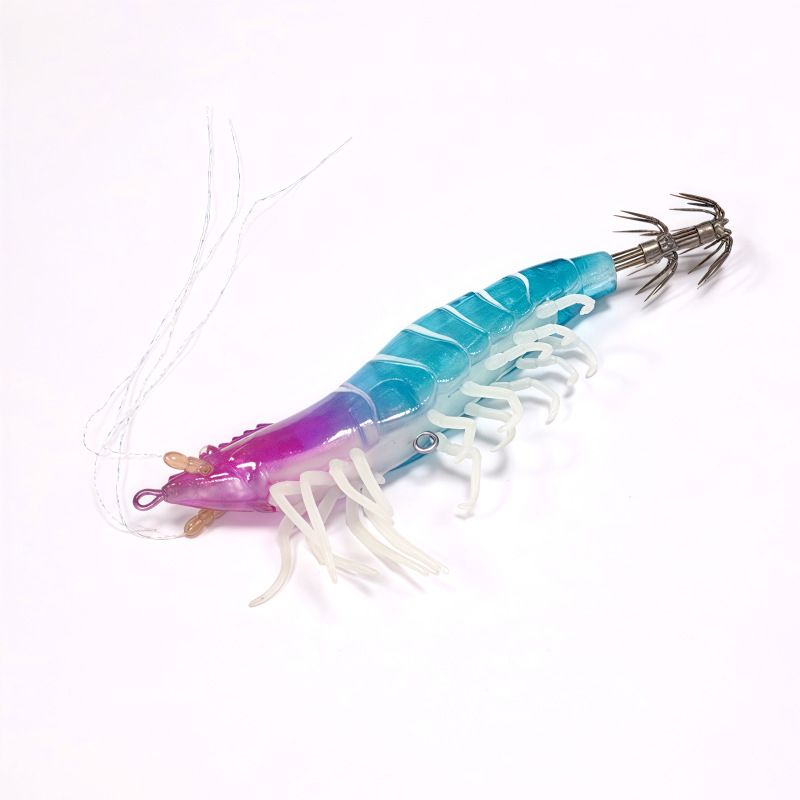 Риболовна кука: имитираща скарида с меки крака, балансирана примамка, неръждаема стомана, пакет 400, морски риболов с лодка