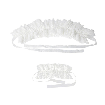 Lolita stil odvojivi ovratnik od čipke s cvjetnom ukrasom za vjenčanicu; Materijal: najlon vlakno; Uzorak: čipka; Širina: 14 cm; Podstava: cijeli najlon; Stil: čipkana mašna