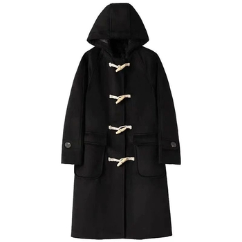 Квилтирано вълнено палто с яка от косъм, дълги ръкави, къса дължина, спандекс материя