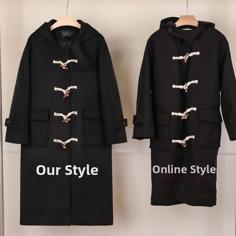 Квилтирано вълнено палто с яка от косъм, дълги ръкави, къса дължина, спандекс материя