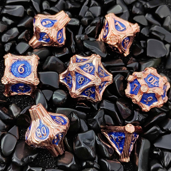 Метален комплект зарове — цинкова сплав, 20-гранни зарове, комплект от 50 зарчета, персонализируем за настолни игри