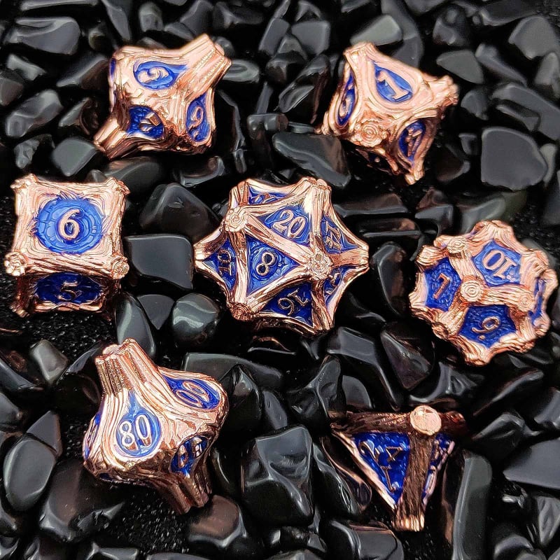 Метален комплект зарове — цинкова сплав, 20-гранни зарове, комплект от 50 зарчета, персонализируем за настолни игри