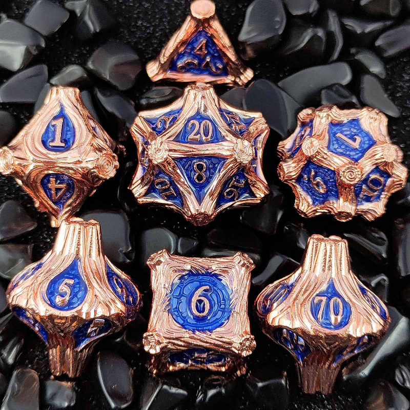 Метален комплект зарове — цинкова сплав, 20-гранни зарове, комплект от 50 зарчета, персонализируем за настолни игри