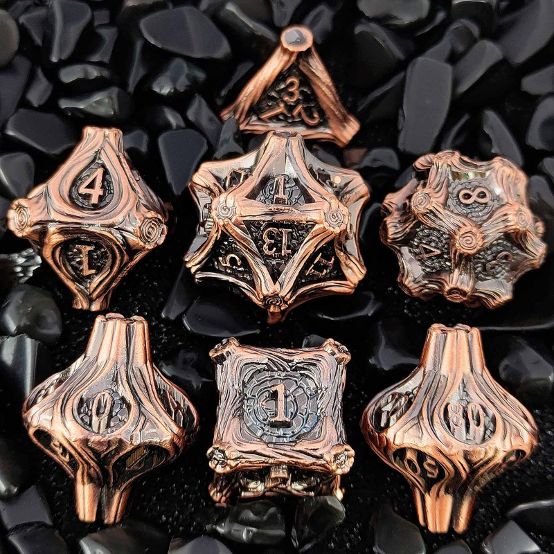 Метален комплект зарове — цинкова сплав, 20-гранни зарове, комплект от 50 зарчета, персонализируем за настолни игри